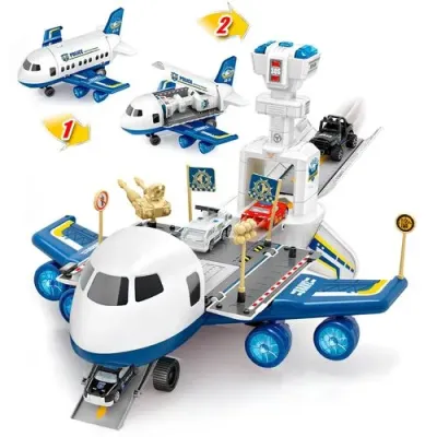Игровой набор Etastra “Самолёт -парковка: полиция“ (59,5х35х23,5 см, свет, звук)