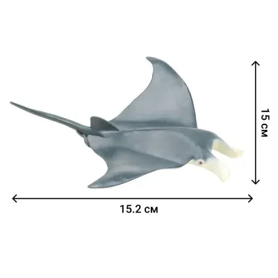Фигурки игрушки серии “Мир морских животных“: Кит, рыбка-молот, манта, морской леопард, дайвер (набо