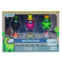 Among Us 3 серия, Набор фигурок с подвижными элементами (розовый герой)