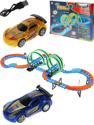 Автотрек (размер в собранном виде 117х49х23 см, 2 машинки)