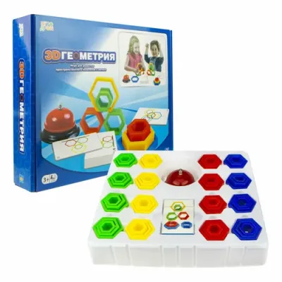 1toy Игродром Игра настольная “3D Геометрия“ в кор.35х29х6,5см 