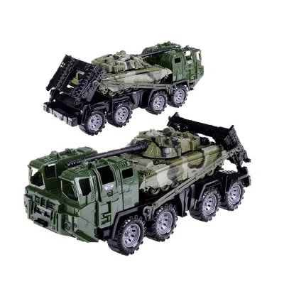 Военный тягач "Щит" с танком (камуфляж)