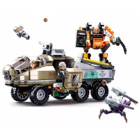 Конструктор пластик SLUBAN.Спасательная операция(599 дет.,4 фигур,в кор.)(Арт.M38-B1062)