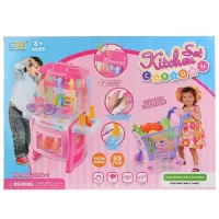 Игровой набор кухня с тележкой, на бат. свет+звук, с аксесс. 666-165A-1 в кор