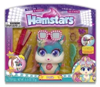 1TOY ХомаStars игр.наб., стильные питомцы хомячок Патти с “растущими“ волосами