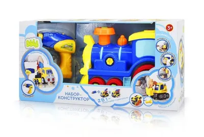 Игровой набор Bebelot “Паровоз“ (движ., привод на бат.- шуруповёрт,инструм.) 