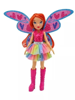 Шарнирная кукла Winx Club “Bling the Wings“ Блум с крыльями и глиттером, 24 см,