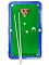 Настольная игра “Бильярд-10“ (76×37.5×4.5 см) (в коробке)
