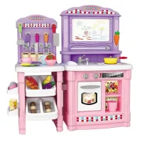 Игровой набор-кухня BE IN FUN “Большая кухня художника“ (сборный, 70х75 см, функц.кран с водой, доск