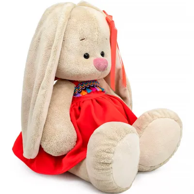 BUDI BASA Зайка Ми Большой в сарафане с тесьмой 34 см