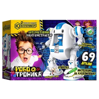 Опыты РОБОТРОНИКА робот-конструктор, кор. 34*24*9см IQ Эксперимент 