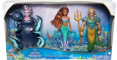 Игровой набор Mattel - Принцесса Ариэль, Король Тритон и Урсула