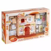 Дом кукольный “Мой новый дом“ с мебелью, малый, бежевый, сборный, со звуковыми и световыми эффектами