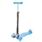 Самокат трехколесный, складной, колеса PU со светом, размер самоката: 57*25*87 см, голубой