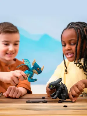 How to train your dragon.Игрушка мини-дракон интерактивный Злобный Змеевик 15см.