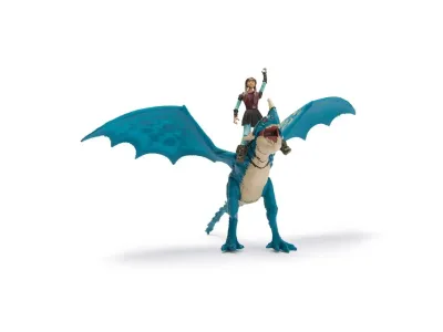 How to train your dragon Игровой набор Викинг и дракон:Астрид и Злобный Змеевик.23см.