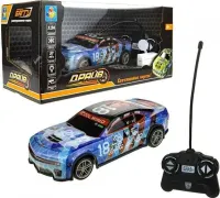1toy Драйв Машина на радиоуправлении, свет. корпус, синяя, 1:24, 27MHz