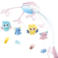 Мобиль на кроватку Mioshi Baby “Милые совята“ (музыка, свет, проекция, на бат., пластик