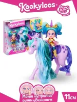 Игровой набор  KOOKYLOOS UNICORNS кукла AURORA с единорогом, 2 вида в ассорт