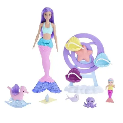 Barbie Игровой набор Dreamtopia Mermaid Baby и детская игровая площадка