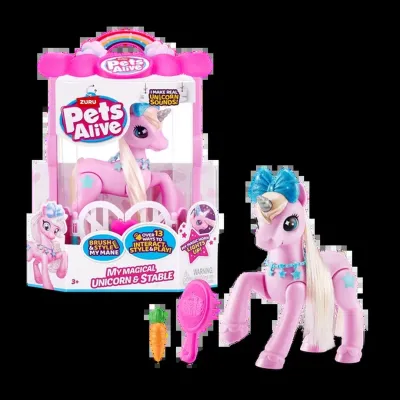 Игрушка ZURU PETS ALIVE Единорог с аксессуарами, свет, звук