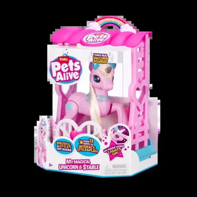 Игрушка ZURU PETS ALIVE Единорог с аксессуарами, свет, звук