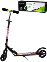 Самокат 2-х колесный (кол.14,5см,регулир. руль, макс.вес 100кг.,черный)