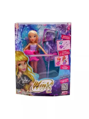 Шарнирная кукла Winx Club "Rock" Стелла с крыльями и аксессуарами (4 шт.), 24 см,