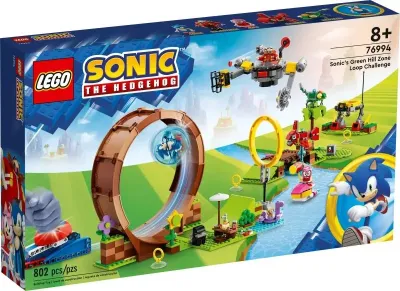 Игрушка Конструктор LEGO  Sonic Испытание Соником петли в зоне Зеленого холма 76994