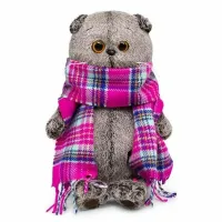 BUDI BASA Басик в ярко-розовом шарфе 25см