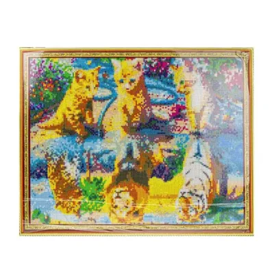 1TOY ART Алмазная мозаика 40х50 см. Набор “Котята“ в коробке 
