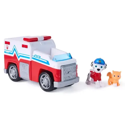 Paw Patrol Щенячий патруль. Игровой набор, Поисковый отряд, машинка с фигуркой Маршалл, 20 см