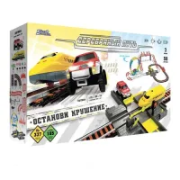 Игровой набор Серебряный путь “Поезд и внедорожник“ (ж/д 185 см, трек 2 уровня 337 см, свет,