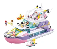 Конструктор пластик. Sluban Розовая мечта.Яхта (1108дет.,8 фигурок,в кор.)(M38-B1167)