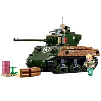 Конструктор пластик SLUBAN.Танк-2 (715 дет.,2 фигуры,в кор.)