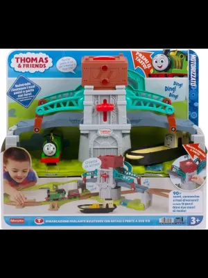 Игровой набор Fisher-Price - Булстроуд и рельсы с подъемным мостом