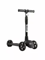 Самокат четырехколесный BOSS ORIGINAL, фонарик в комплекте, цвет: черный