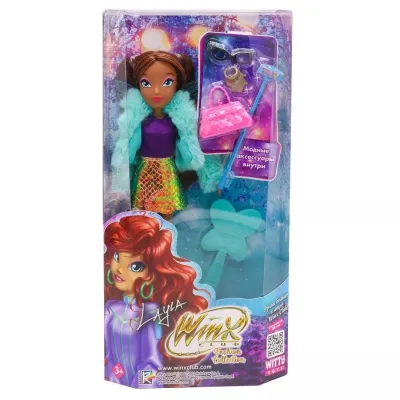 Шарнирная кукла Winx Club "Fashion" Лейла с крыльями и аксессуарами (6 шт.),  24 см,