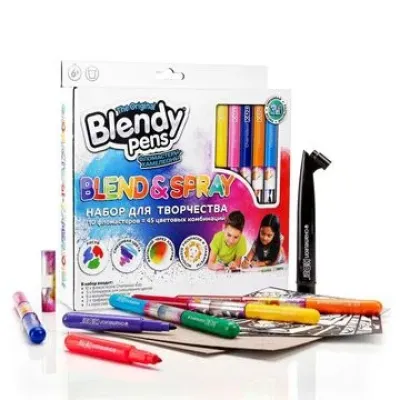 Набор фломастеров-хамелеонов «Blendy pens» (10 шт.) на водной основе с колпачком-блендером