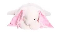 Кролик 60 см белый/розовый, Lapkin
