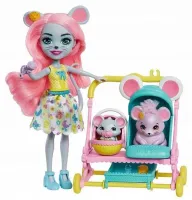 Enchantimals Игровой набор Мышка Маурия с мышатами и коляской