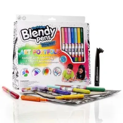 Набор фломастеров-хамелеонов «Blendy pens» (14 шт.) на водной основе с колпачком-блендером