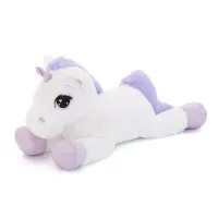 Мягкая Игрушка MAXITOYS, Единорожка Лежачая Белая, 110 см