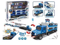 Набор "Транспорт" машина-автовоз (34*9,5*16 см), с пуск. механизмом, мини-машинки