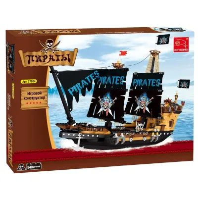 Конструктор «Пираты: Чёрная каракатица» (840 дет.)