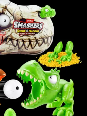 SMASHERS Игровой набор Остров Динозавров Битва Ти-Рексов Мини 