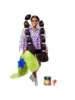 Barbie Кукла Экстра с переплетенными резинками хвостиками