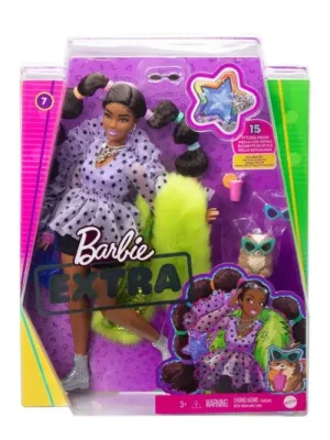 Barbie Кукла Экстра с переплетенными резинками хвостиками