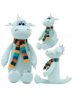 Дракон Дизель, с цветным шарфом, 25см. Арт. 302сл/25/шр