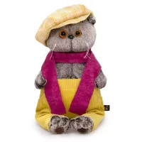 BUDI BASA Кот Басик в кепке и шарфе 19 см